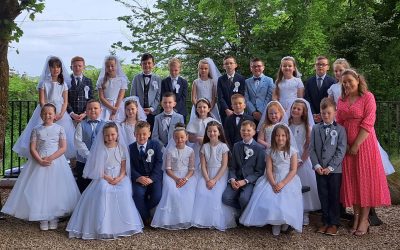 Second class celebrate their First Holy Communion